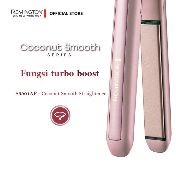 Remington Hair Straightener Catokan Pelurus Rambut Coconut Smooth - S5901